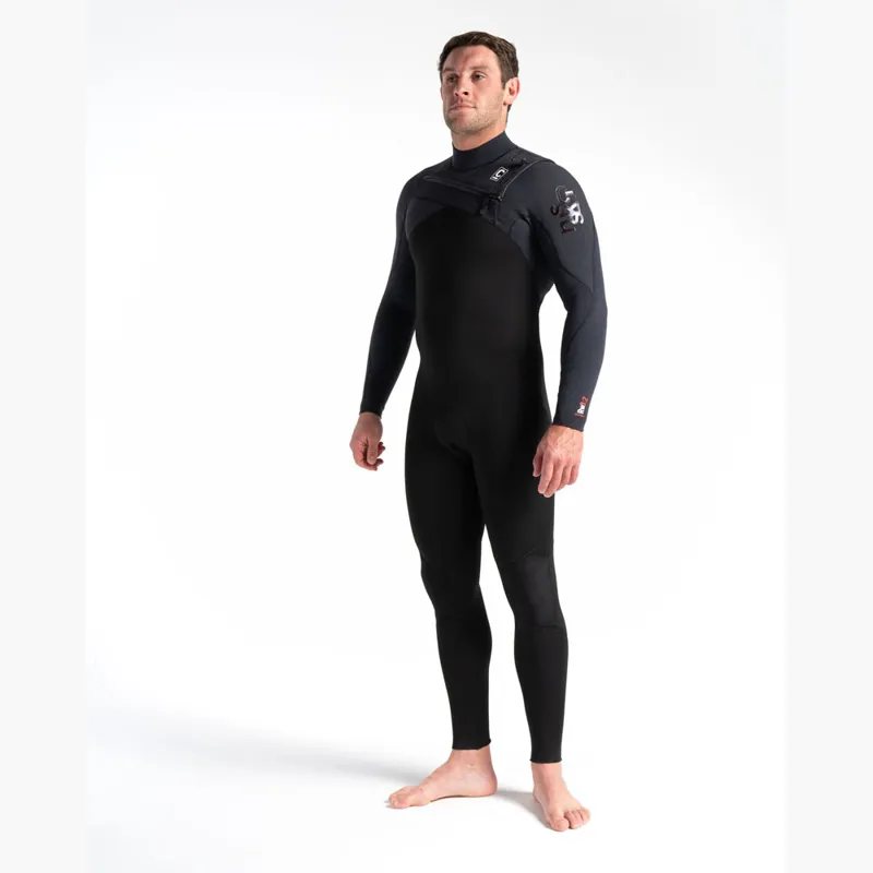 C-Skins Mens Rewired 3/2 Chest Zip Wetsuit Black-2